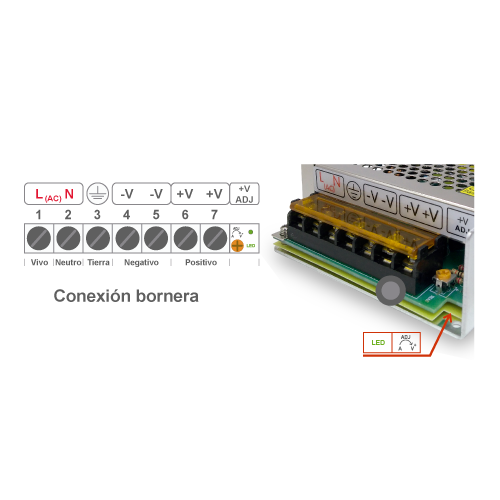 FUENTE SWITCHING 12V 10AH METALICA