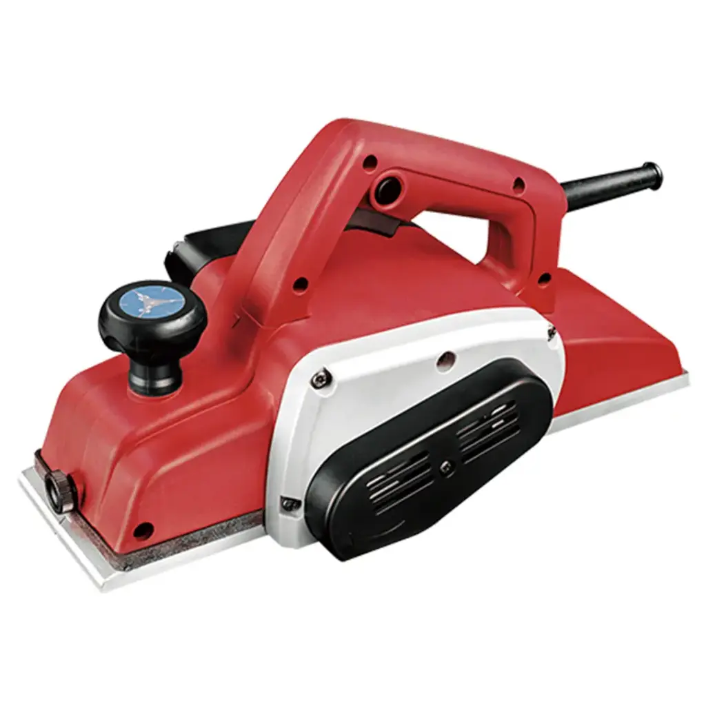 CEPILLO ELECTRICO POTENCIA 840W ANCHO MAX. DEL CEPILLADO 110MM PROFUNDIDAD MAX. DEL CEPILLADO 2MM PESO 4.2KG  INCLUYE CONJUNTO DE SOPORTE AFILADO, CALIBRE DE CUCHILLAS, LLAVE DE VASO, CARBONES