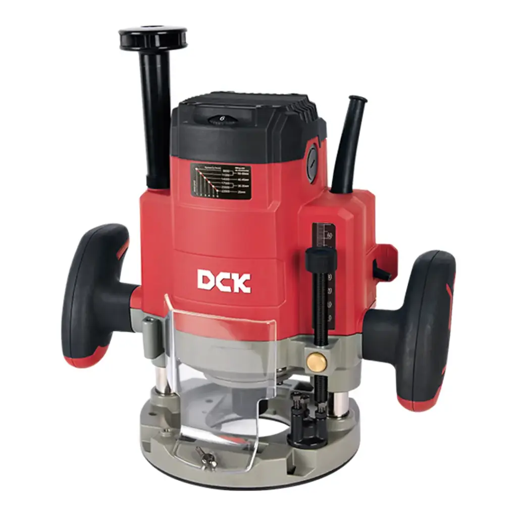 FRESADORA ROUTER POTENCIA 2000W DIAMETRO MAX. DE FRESADO 12.7MM PESO 5.8KG INCLUYE 2 LLAVES, CONJUNTO DE GUIA DE CORTE, PINZAS 6.35/9.52MM, CARBONES