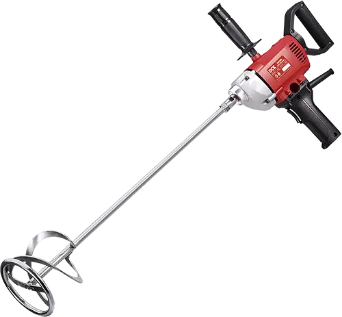 MEZCLADOR ELÉCTRICO POTENCIA 800W ROSCA DEL EJE M12 LARGO DE LA PALETA DE MEZCLA 160MM INCLUYE MANGO AUXILIAR, CARBONES, UNA PALETA MEZCLADORA 120MM