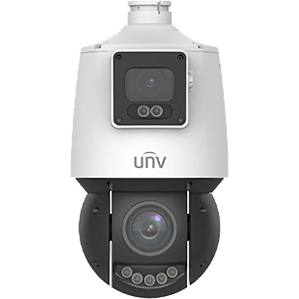 DOMO PTZ PRIME DOBLE LENTE FIJA: 1/1.8'''', 4MP, 4MM@F1.0 , LUZ CALIDA LED DE 30M, PTZ: 1/2.8'''''''', 4MP, 4.8~120MM@F1.5 , ZOOM DE 25X, IR 100M