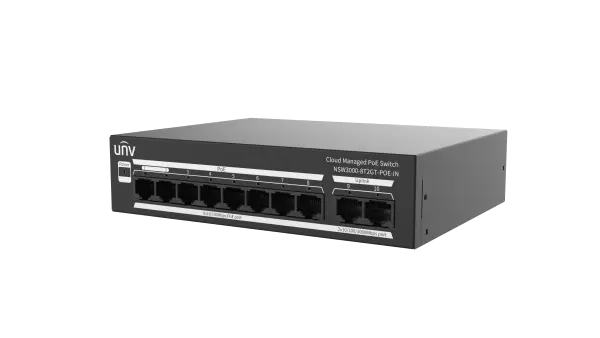 CLOUD SWITCH POE 8 PUERTOS 100MBPS + 2UPLINK 1GBPS RJ45 PORTS. MAX. POE POWER 130W - MAX 30 W P/PUERTO, ADMINISTRABLE