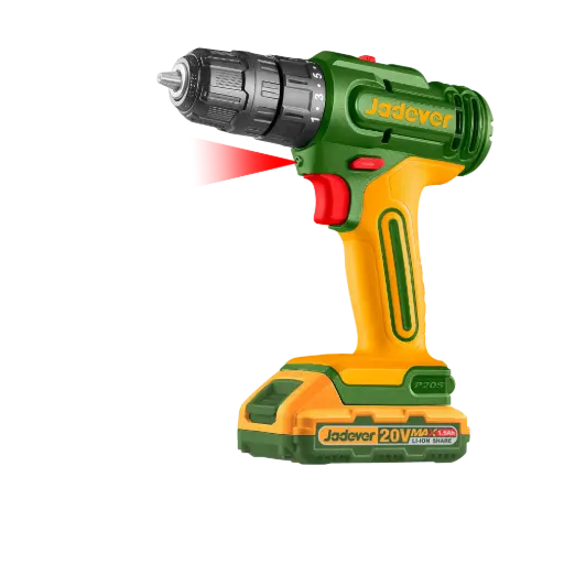[JDCDP511-4] Taladro Atornillador Inalambrico 1500 RPM/2250 BPM con B Pa       ateria Li-Ion 1.5AH - Voltaje 20V -r Mg: 35NM - Capacidad del Portabrocas 0,8-10mm - Ajustes de Par 15+1 - 2 Vel - Incluye Cargador