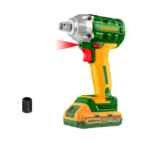 [JDCD1512-4] Llave de Impacto Brushless 1/2" Inalambrico 2300RPM/3300BPM con 2 Baterias Li-Ion 1.5AH - Voltaje 20V - Par de Apriete 300NM - Enchufes 21mm -Incluye Cargador