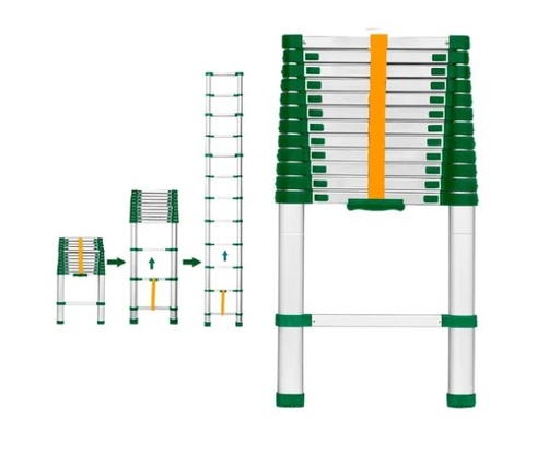 [JDLD5H12] Escalera Telescopica 12 Escalones 3,80mt Aluminio