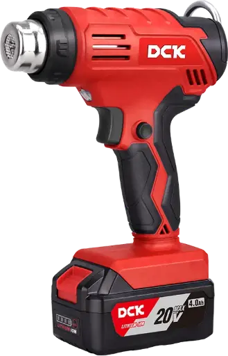 [KDQB550(TYPE Z)] PISTOLA DE CALOR INALAMBRICA POTENCIA 300W TEMPERATURA MAX. 550°C TEMPERATURA Y FUERZA DEL AIRE REGULABLE EN 2 VELOCIDADES PESO 0.6KG