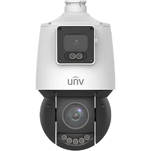 [IPC94144SFW-X25-F40C] DOMO PTZ PRIME DOBLE LENTE FIJA: 1/1.8'''', 4MP, 4MM@F1.0 , LUZ CALIDA LED DE 30M, PTZ: 1/2.8'''''''', 4MP, 4.8~120MM@F1.5 , ZOOM DE 25X, IR 100M